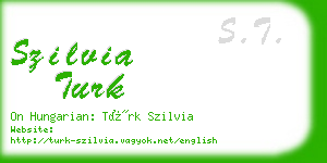 szilvia turk business card